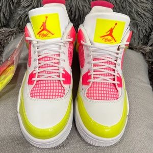 Girls' Air Jordan 4 Retro SE "Lemon Venom”